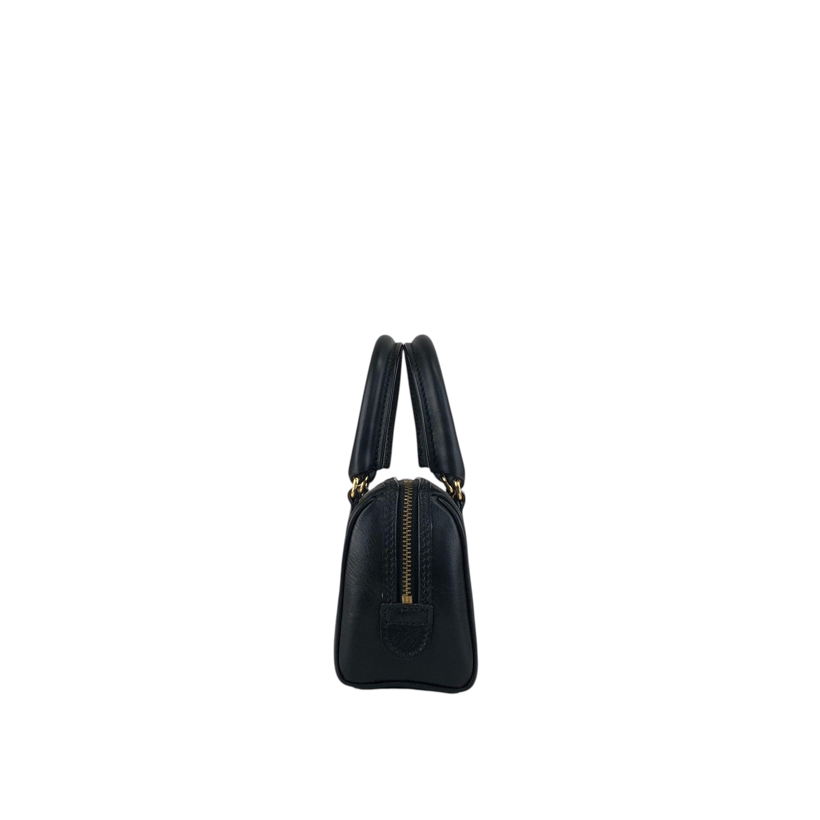 CELINE セリーヌ ショルダーバッグ ブラック レザー ミニボストン 2WAY
