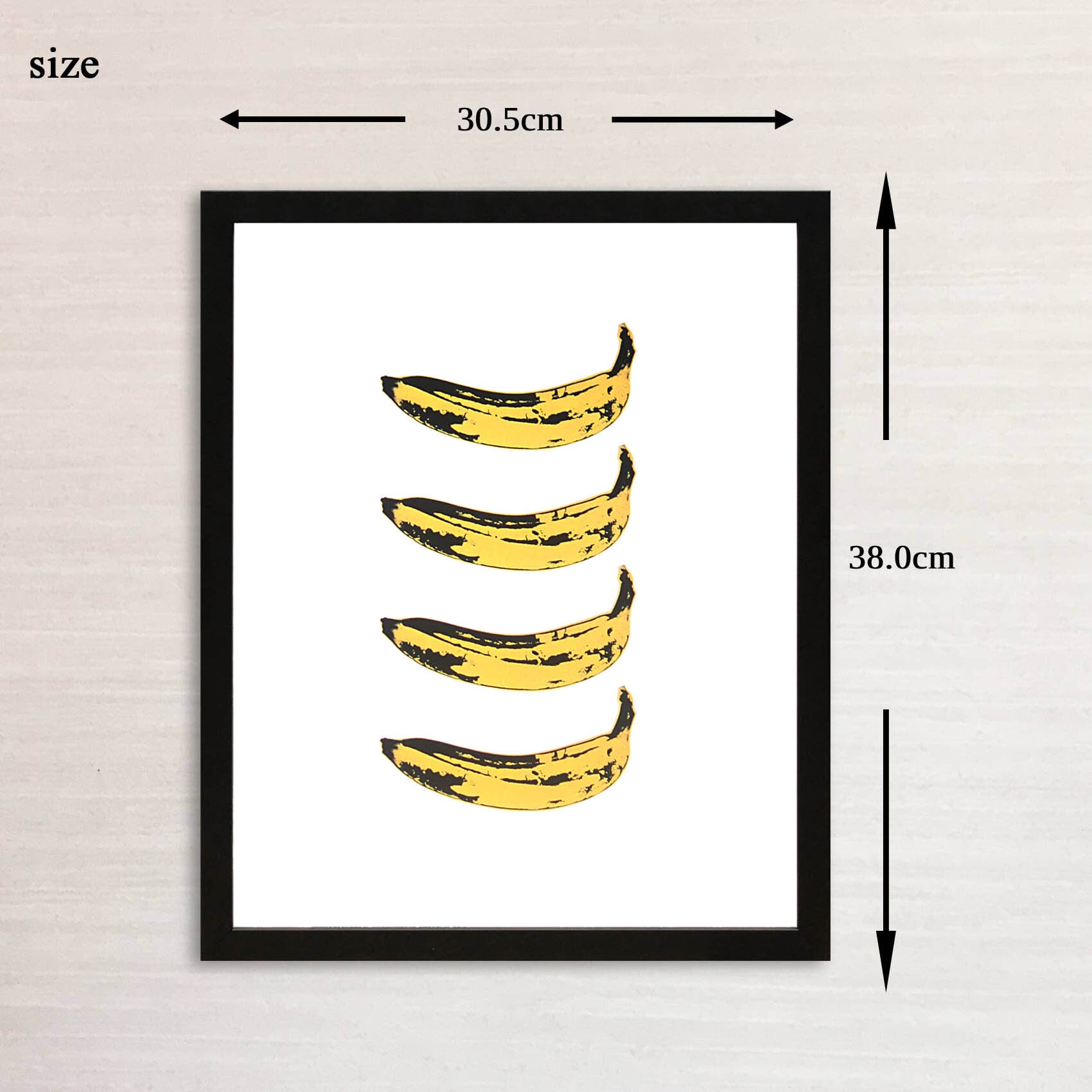 アンディ ウォーホル「バナナx4/Banana,1966」展示用フック付ポスター ポップアート 絵画