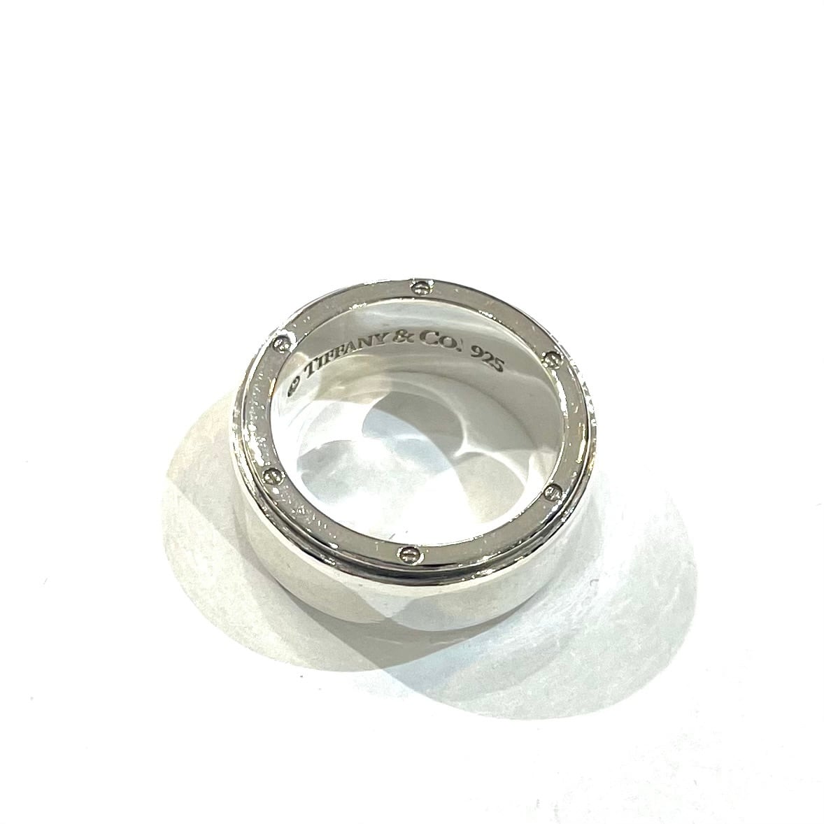 Tiffany & Co. シルバーリング 約19号 TIFFANY&CO.】【19号 】2278洗練。メトロポリス リング／幅1.1cm