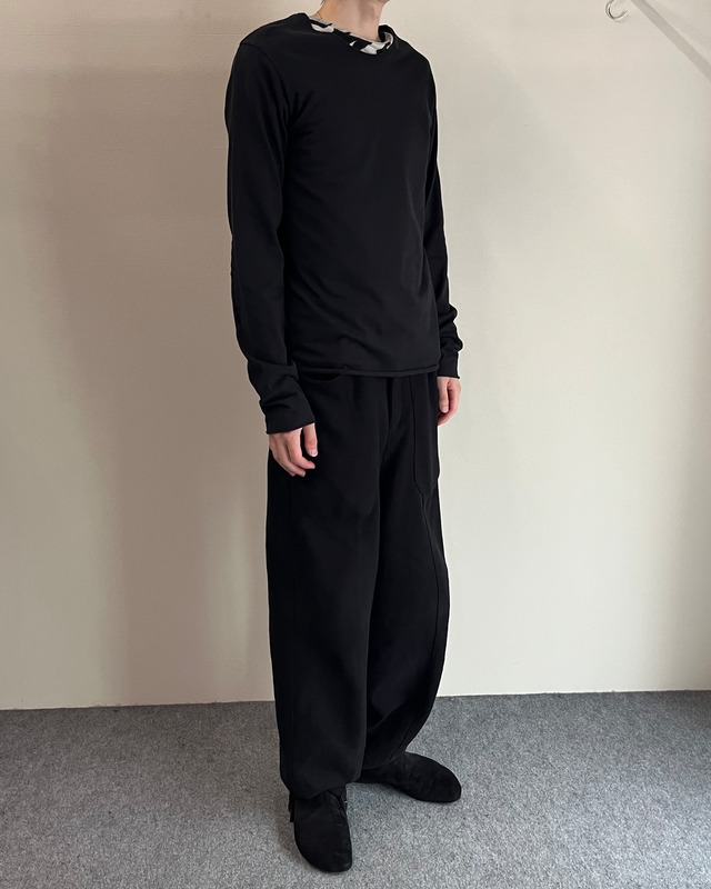 【wjk】basic black long sleeve top