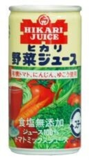 30本　有機野菜使用・野菜ジュース無塩 １９０ｇ　ヒカリ