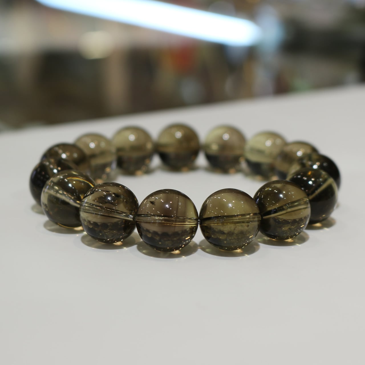 魔晶ゼウス、ゼウスクォーツ 15mm 一連ブレスレット D 0118002997