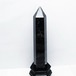 1.4Kg モリオン 黒水晶 六角柱 台座付属 一点物 152-4003