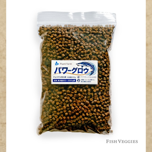 パワーグロウ　チョウザメのエサ 300g　アクアポニックス対応