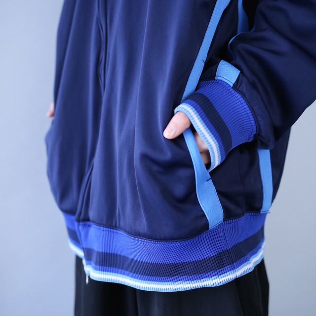 "Jordan" good coloring design super high-neck loose track jacket