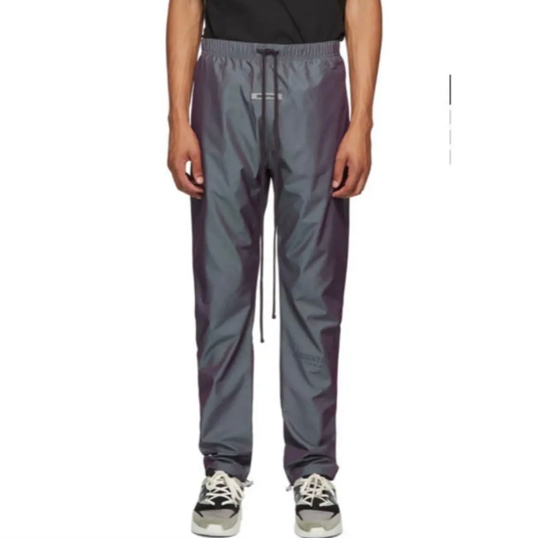 FOG fear of god ESSENTIALS Iridescent Nylon Track Pants | THE HOOK