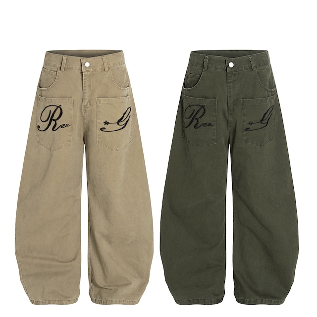 ロゴポケットカーゴワイドパンツ 2col R00762