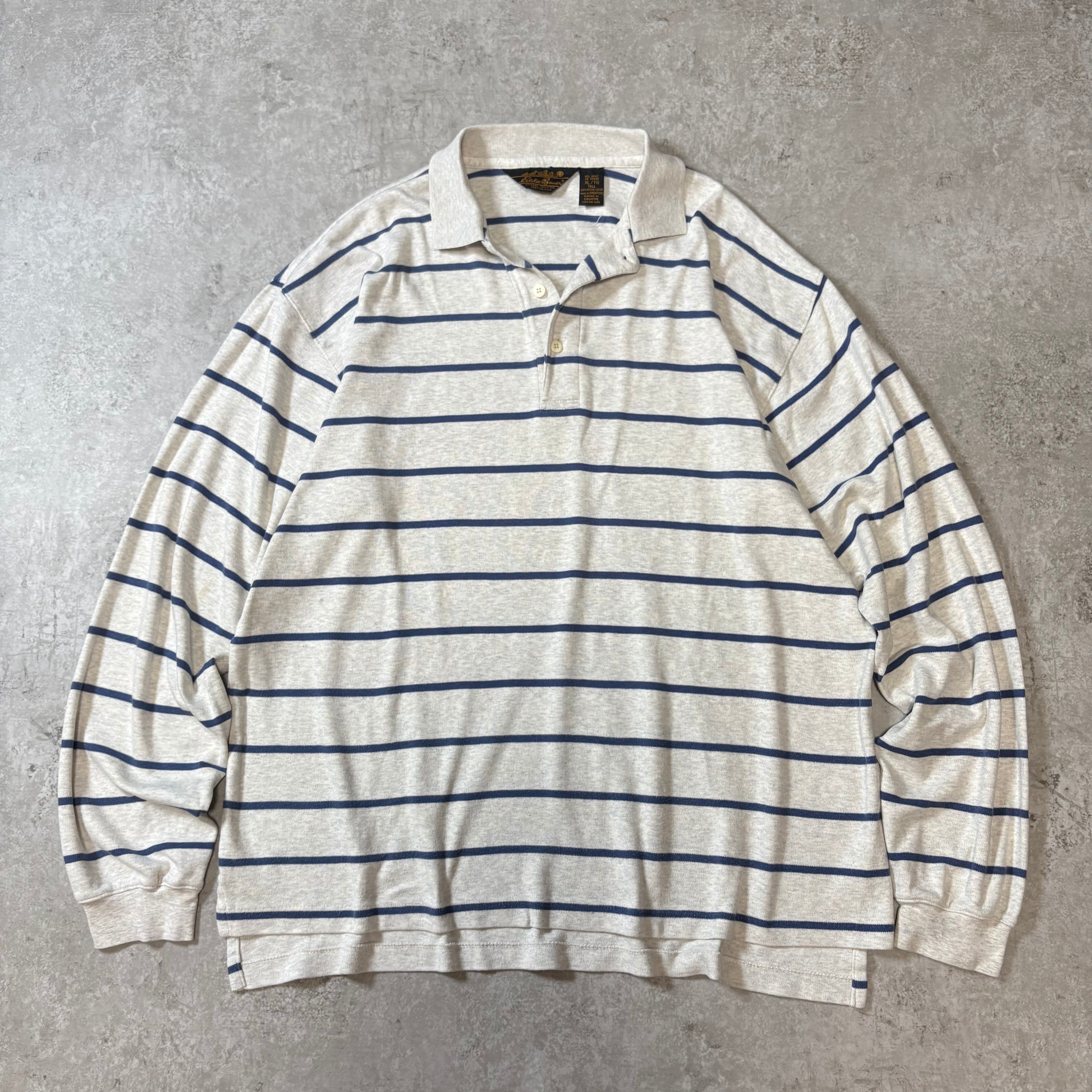 1990s "Eddie Bauer" L/S Boarder Polo Shirt