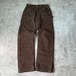00s USA生地製 ダークブラウン ダブルニー Carhartt 32×34