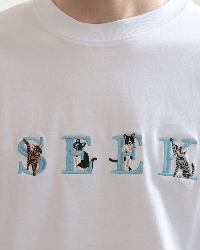 【Select】ネコとロゴの刺繍Tee　(12474)