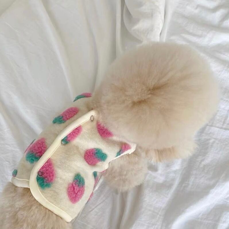 即納 1 3日でお届け イチゴ柄ベスト Ey05 犬の服 ペット 犬服 犬 Dog ネコ ドックウェア かわいい おしゃれ Eyes Line アイズライン 犬服 ドッグウェア