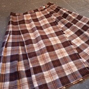 ユーロ？ ウールスカート チェック used [112021]