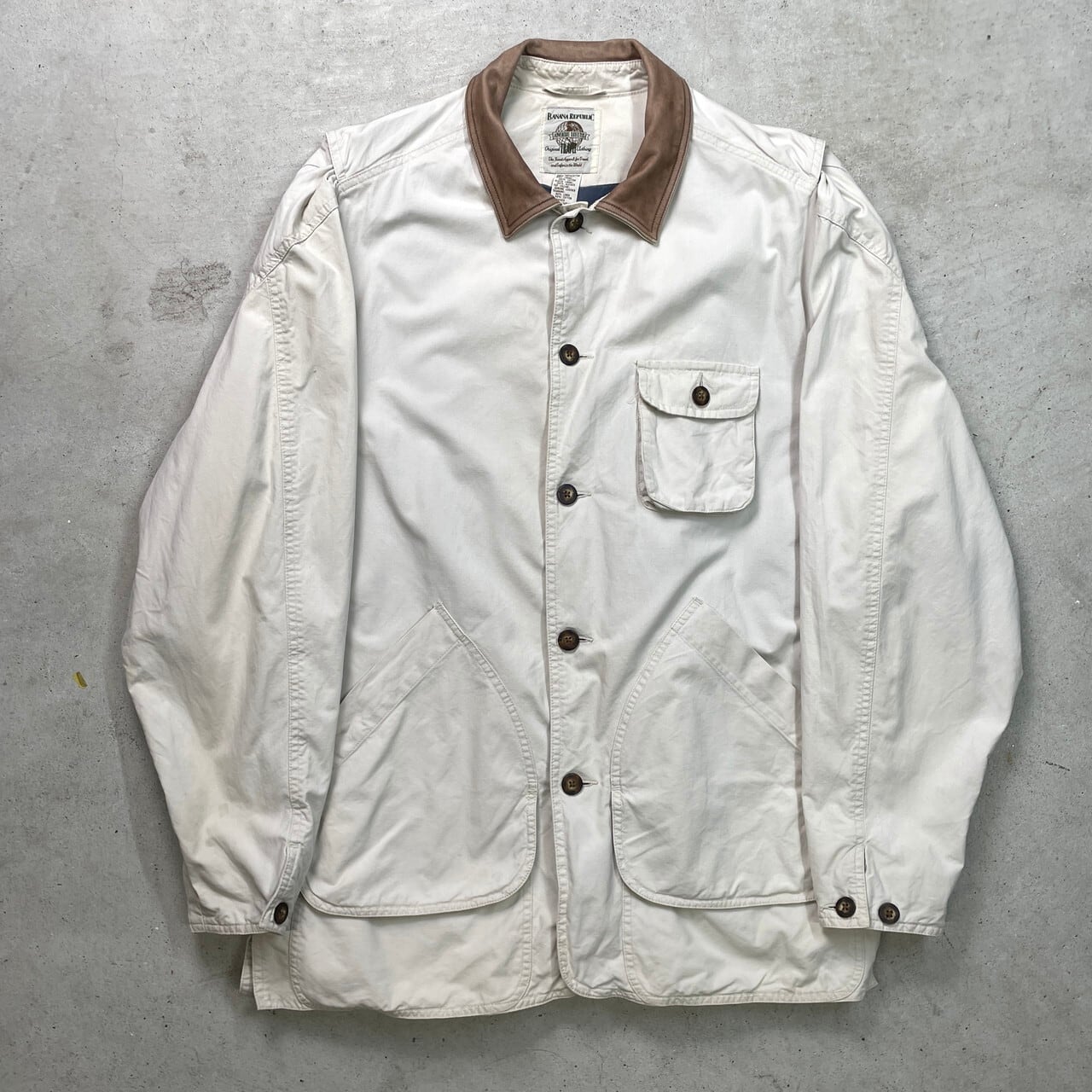 90年代 BANANA REPUBLIC バナナリパブリック TRAVEL 襟レザー