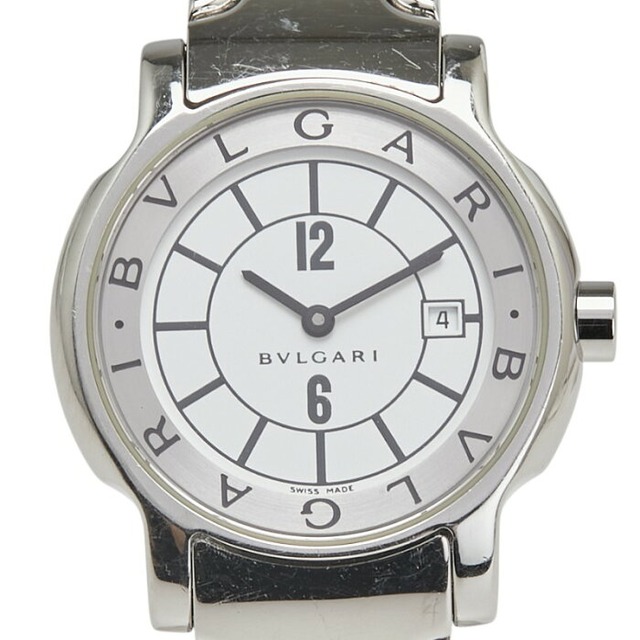 ブルガリ ソロテンポ 腕時計 ST29S クオーツ ホワイト文字盤 ステンレススチール レディース BVLGARI 【中古】