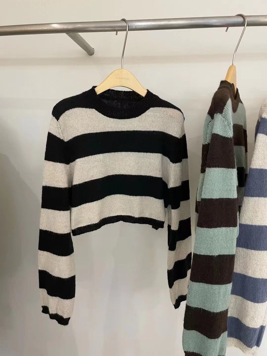 太ボーダーニット　AJ22085-182