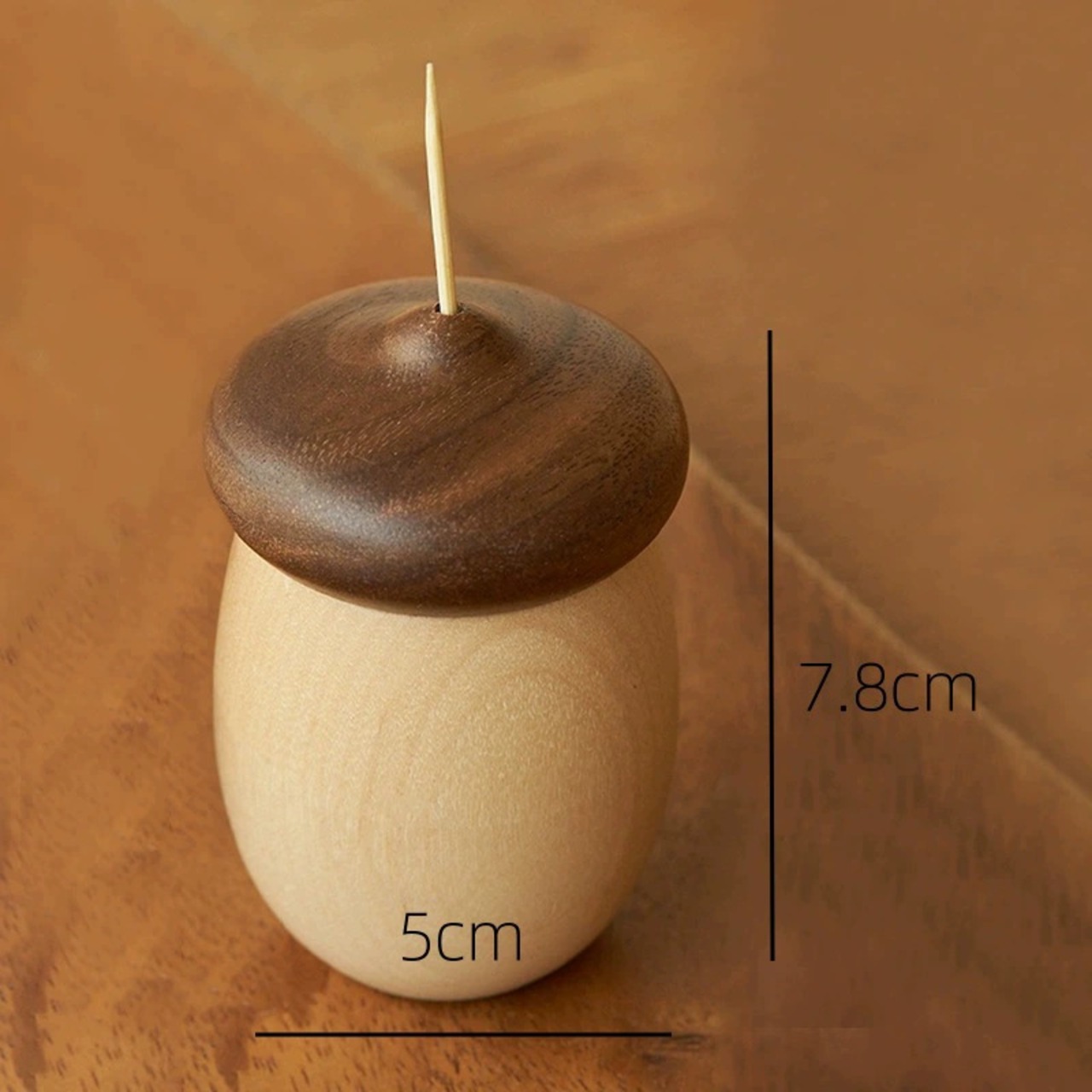 木製 つまようじケース ︱ はち・どんぐり 2種類展開 1本ずつ出る かわいい爪楊枝入れ ウォールナット キッチン雑貨