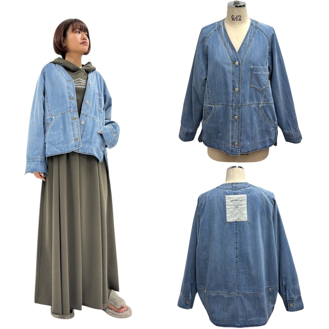 SALE【ayane】裏キルトダンガリージャケット 855706 アヤン | red earth