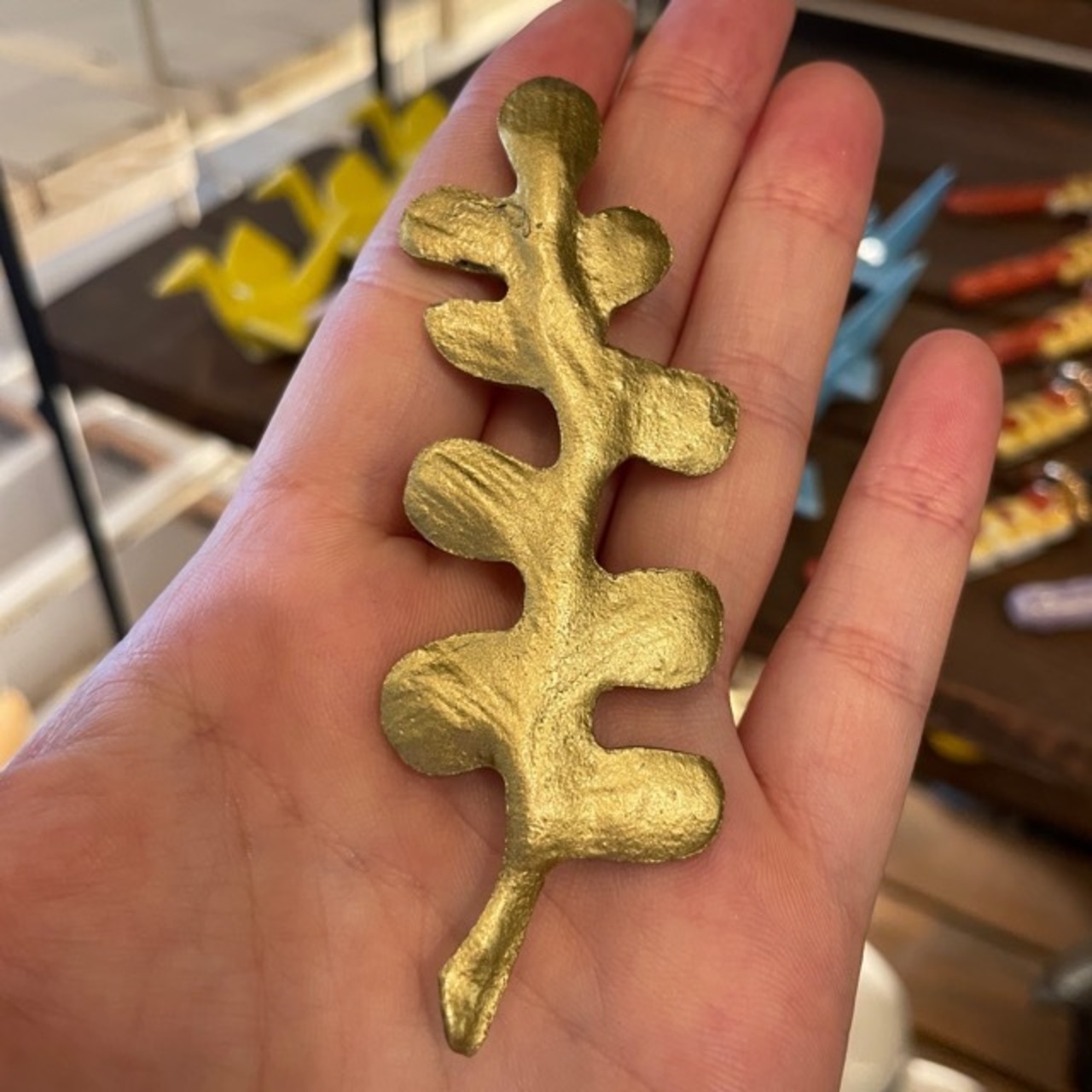 Aluminum Plant Chopstick Rest Oregano Gold / アルミプランツハシオキ オレガノゴールド 箸置き 植物 ゴールド エレガント 上品 かわいい ギフト プレゼント キッチン雑貨