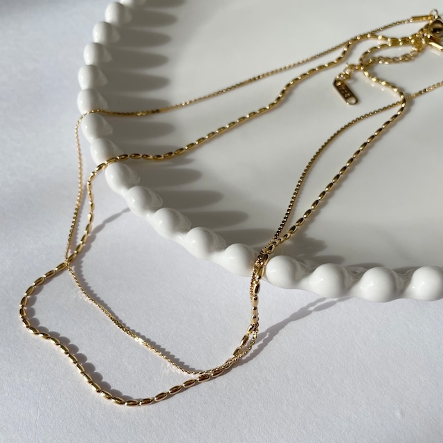 double chain necklace （ネックレス／ステンレス／316L）