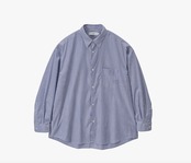 【Graphpaper】Broad Stripe L/S Oversized Regular Collar Shirt