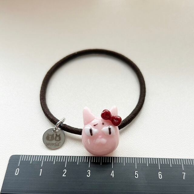 受注生産)ときめき♡ねこの2WAYヘアゴム(ロゴプレート付) 全2種