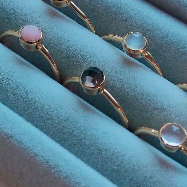 【sign ring】Capricorn  ～山羊座・スモーキークオーツ～ 〈gold〉