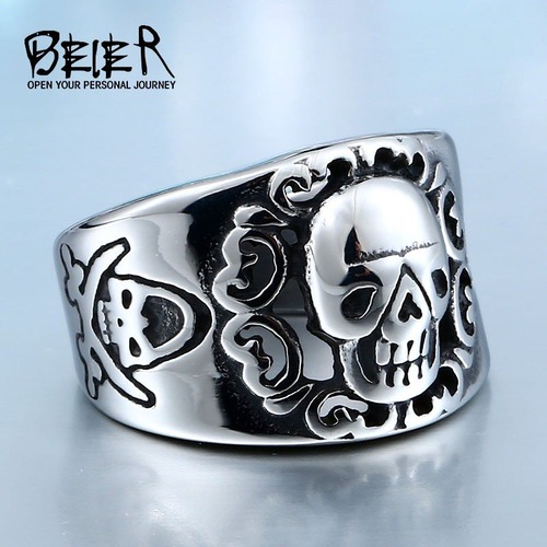 【送料無料】 メンズ リング 指輪 パンク 牙 316L ステンレス チタン スケルトン 10000686