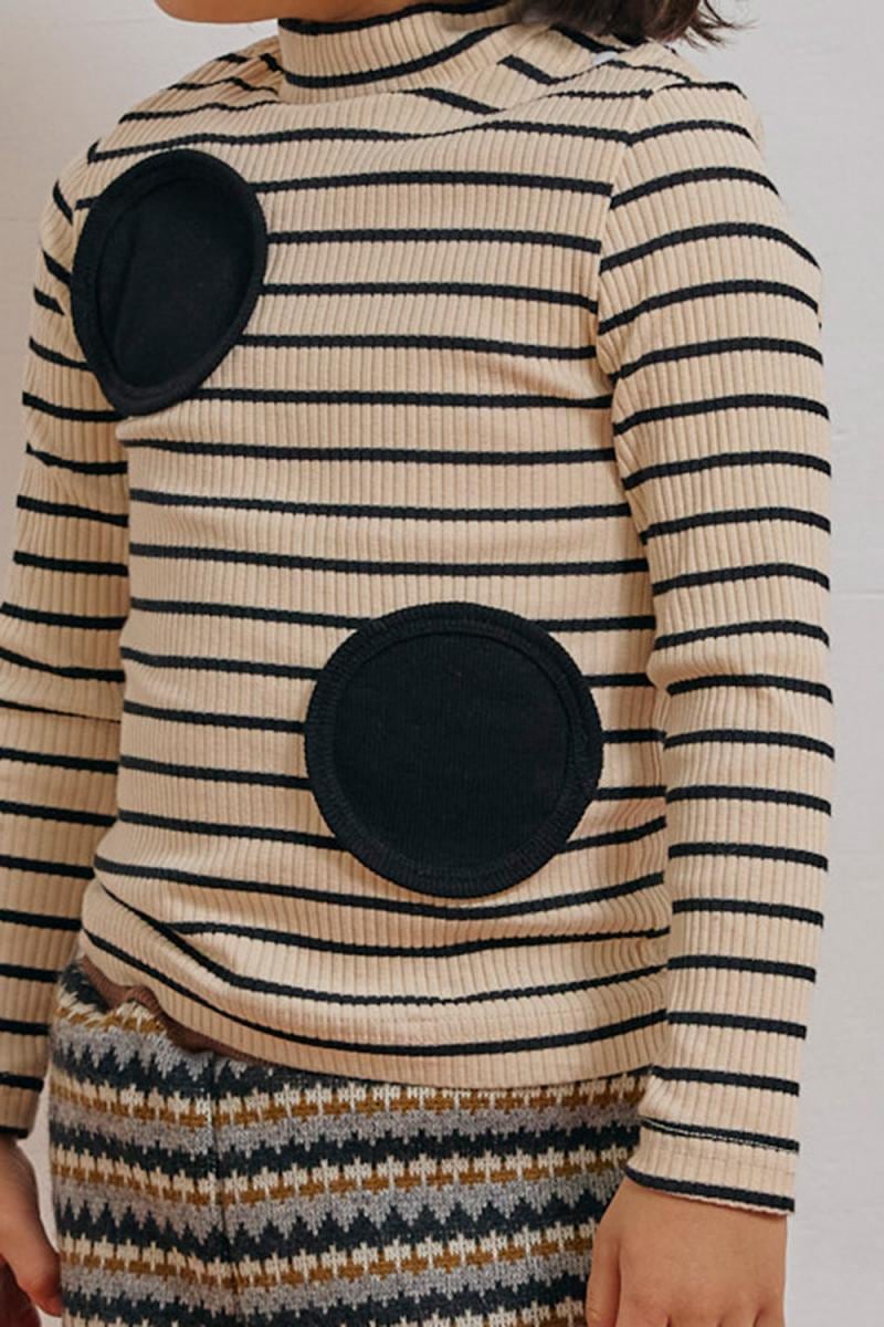 25AW】KOQUELIKO(コキュリコ)Dots lib tops black border(S/M/L