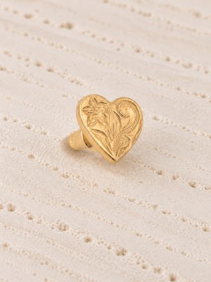 316L hawaiian heart pierce（ 片耳用 ）#p08
