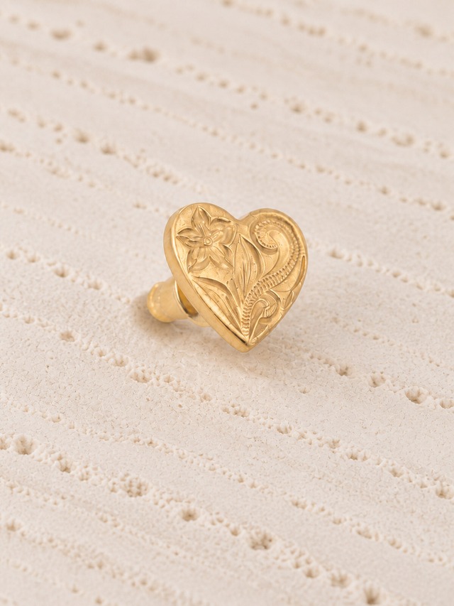 316L hawaiian heart pierce（ 片耳用 ）#p08