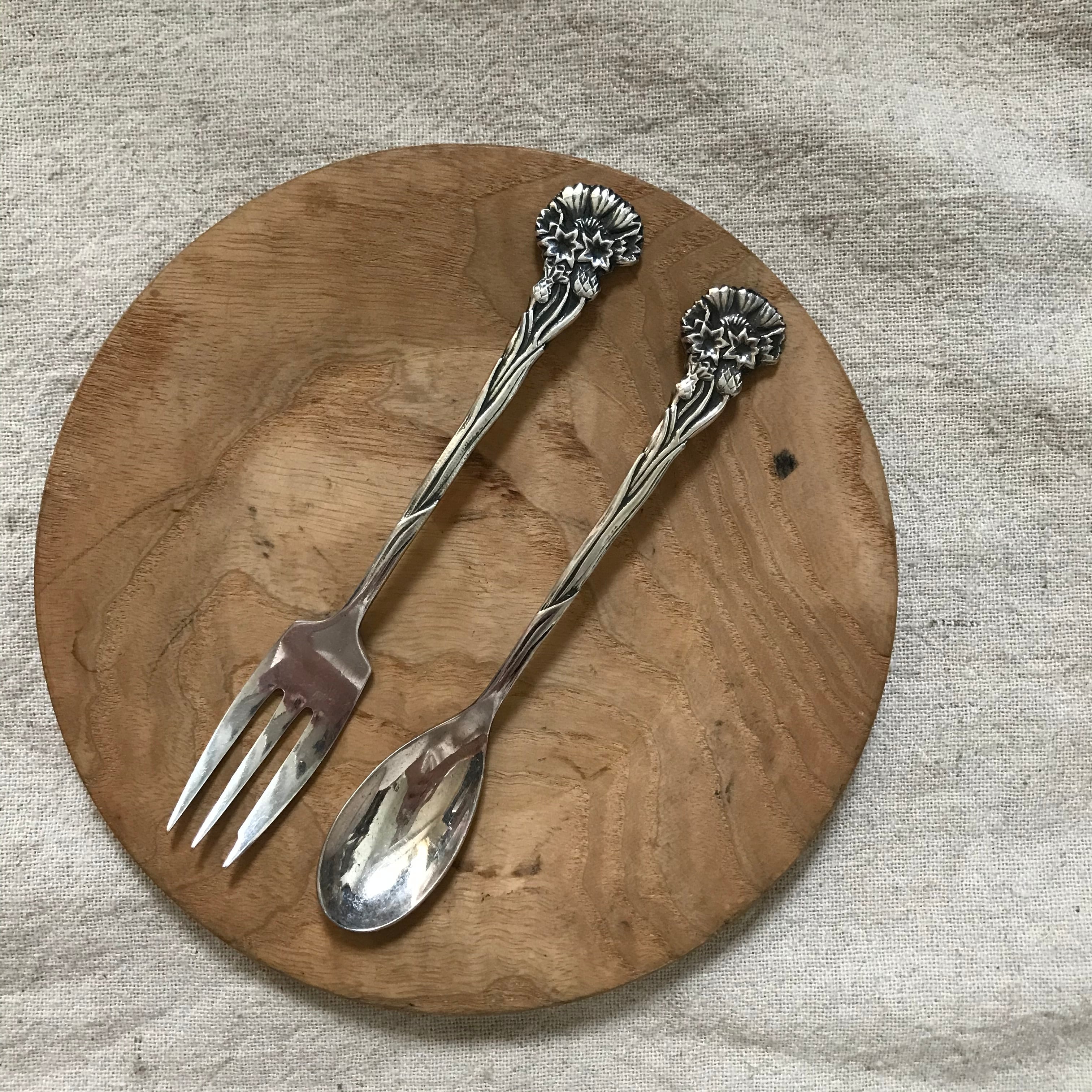 花模様のティースプーン&フォーク8