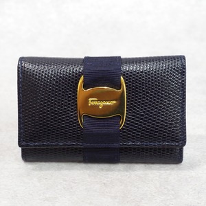 Salvatore Ferragamo フェラガモ ヴァラ 6連キーケース レザー ネイビー 2181