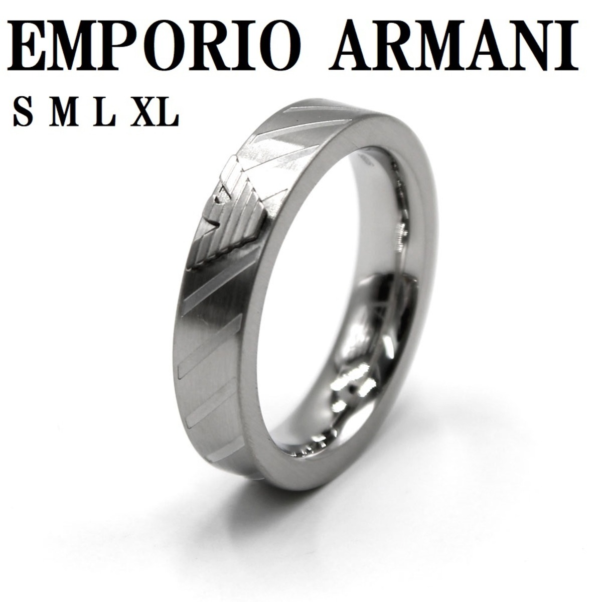 EMPORIO ARMANI RING EGS2924040 SILVER S M L XL エンポリオ 