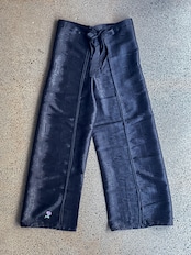 333 original/Embroidery silk wrap pants (BLACK)