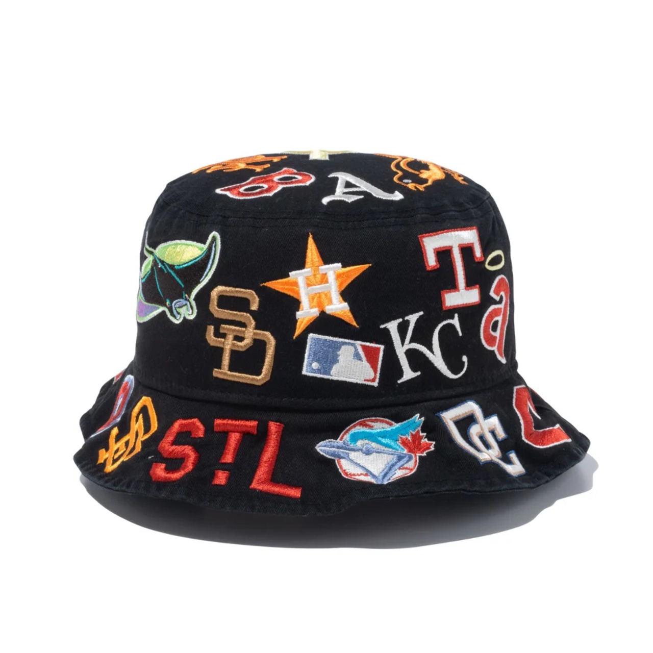 NEW ERA バケット01 Team Logo Allover MLB クーパーズタウン ブラック　国内正規品