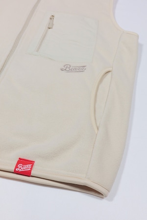 LOGO PATCH MICRO FLEECE VEST [ECRU]