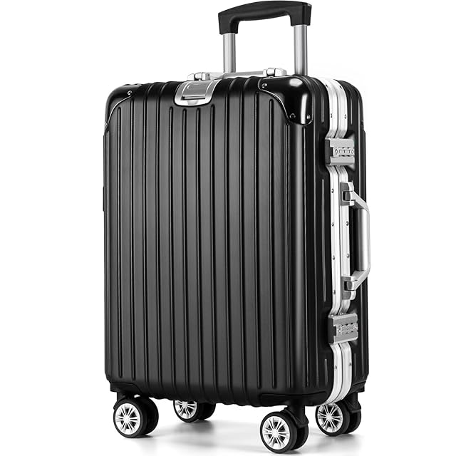新品未使用！キャリーケース頑丈アルミフレーム！カラーブラック MOIERG（モアエルグ） スーツケース L Lサイズ キャリーケース 軽量 大