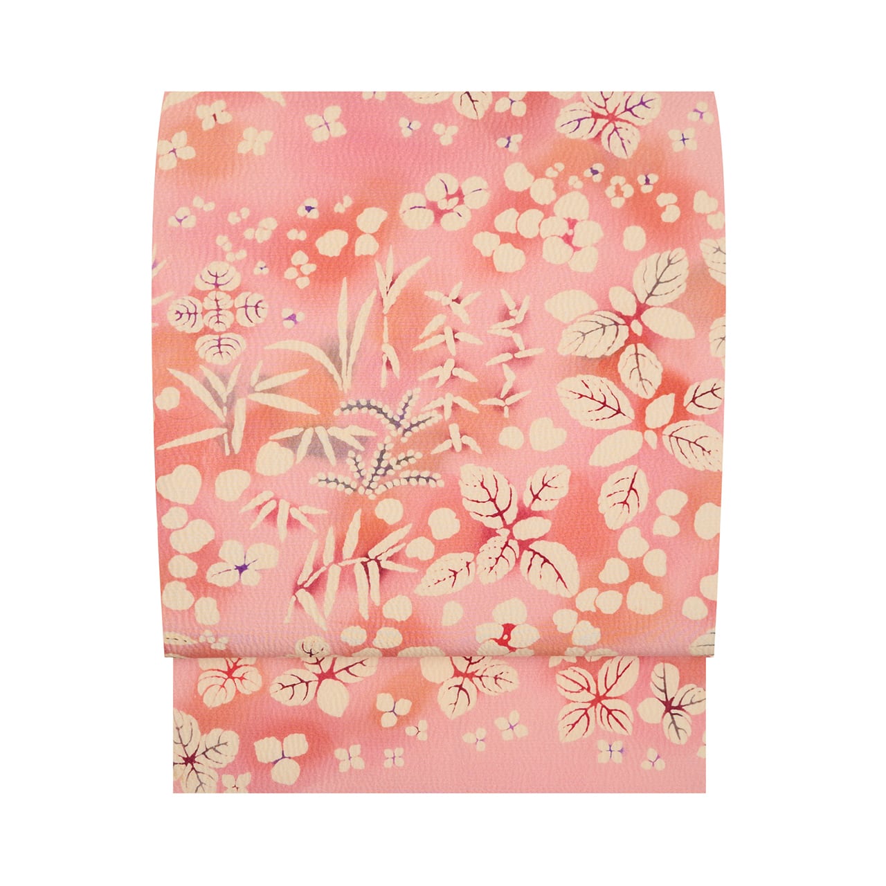 伊砂利彦 草花の模様 型染名古屋帯【未着用品】 | かわの屋