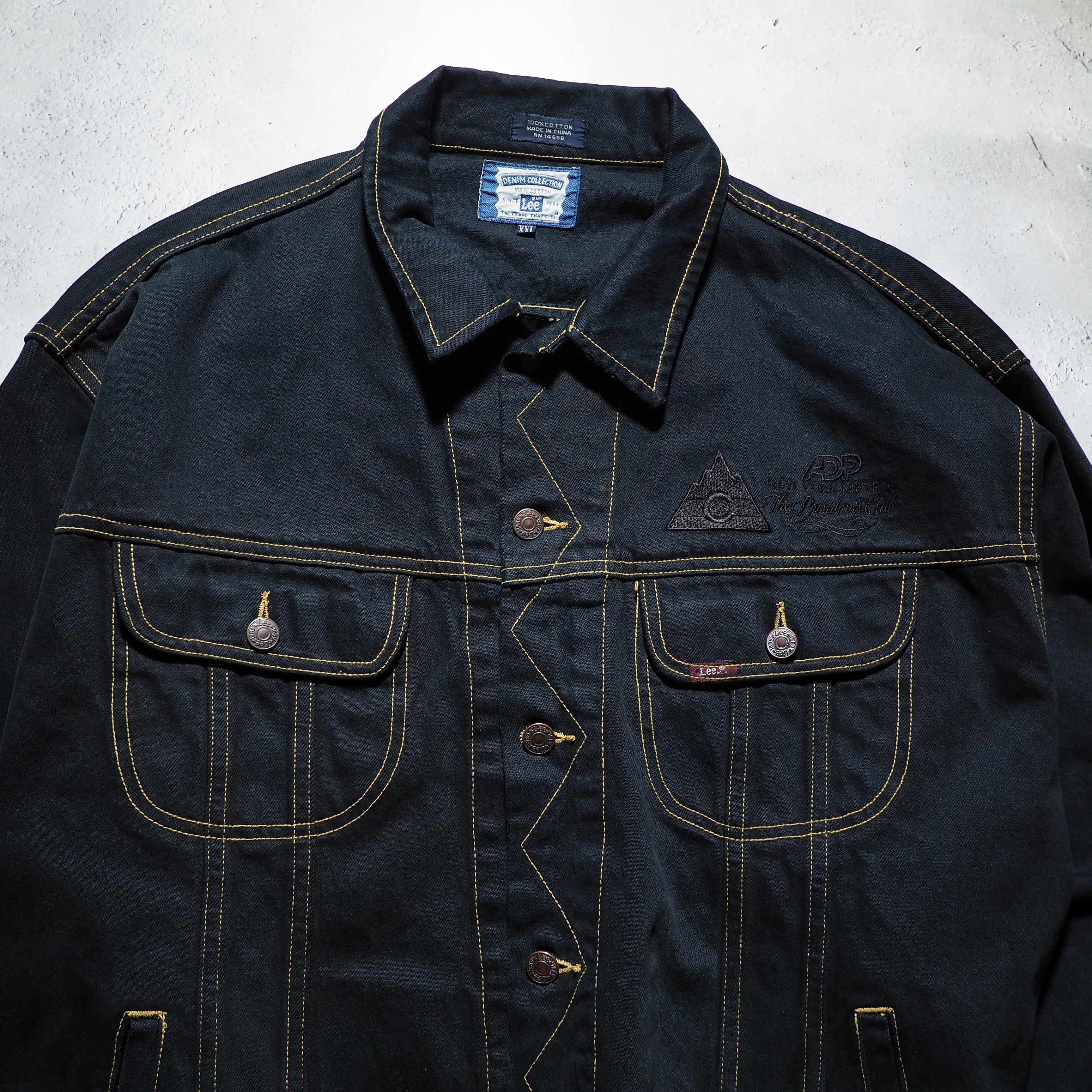 ” Lee ” Black hand dyed King loose silhouette denim jacket