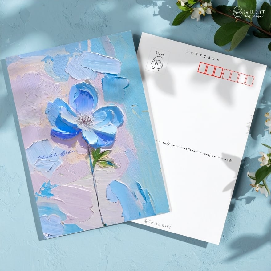 手のひらの中の絵画展~ネモフィラモチーフ~ ポストカード はがき ハガキ 絵葉書