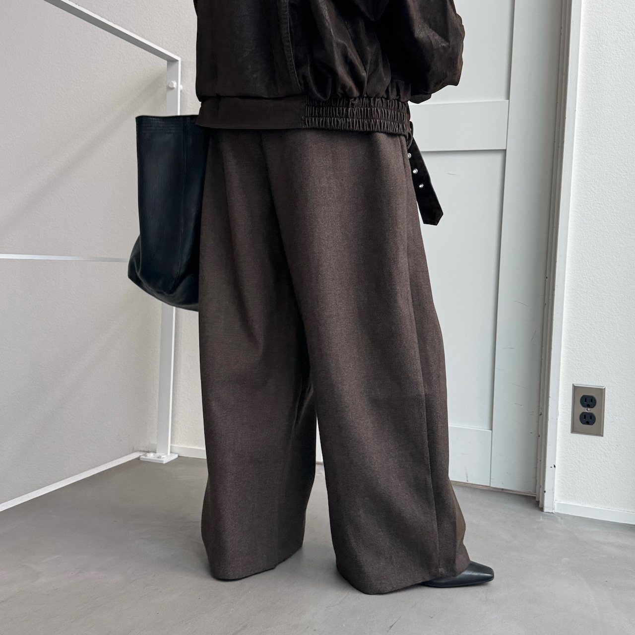 Tie belt wide curve PT/brown