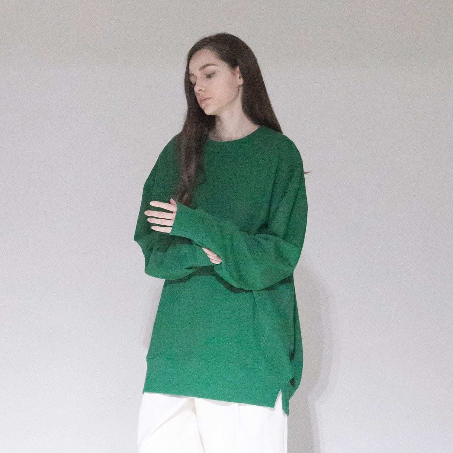 VOAAOV Air URAKE SWEAT Crew Neck Pullover (GREEN) VOSW-J41 | IAAAM
