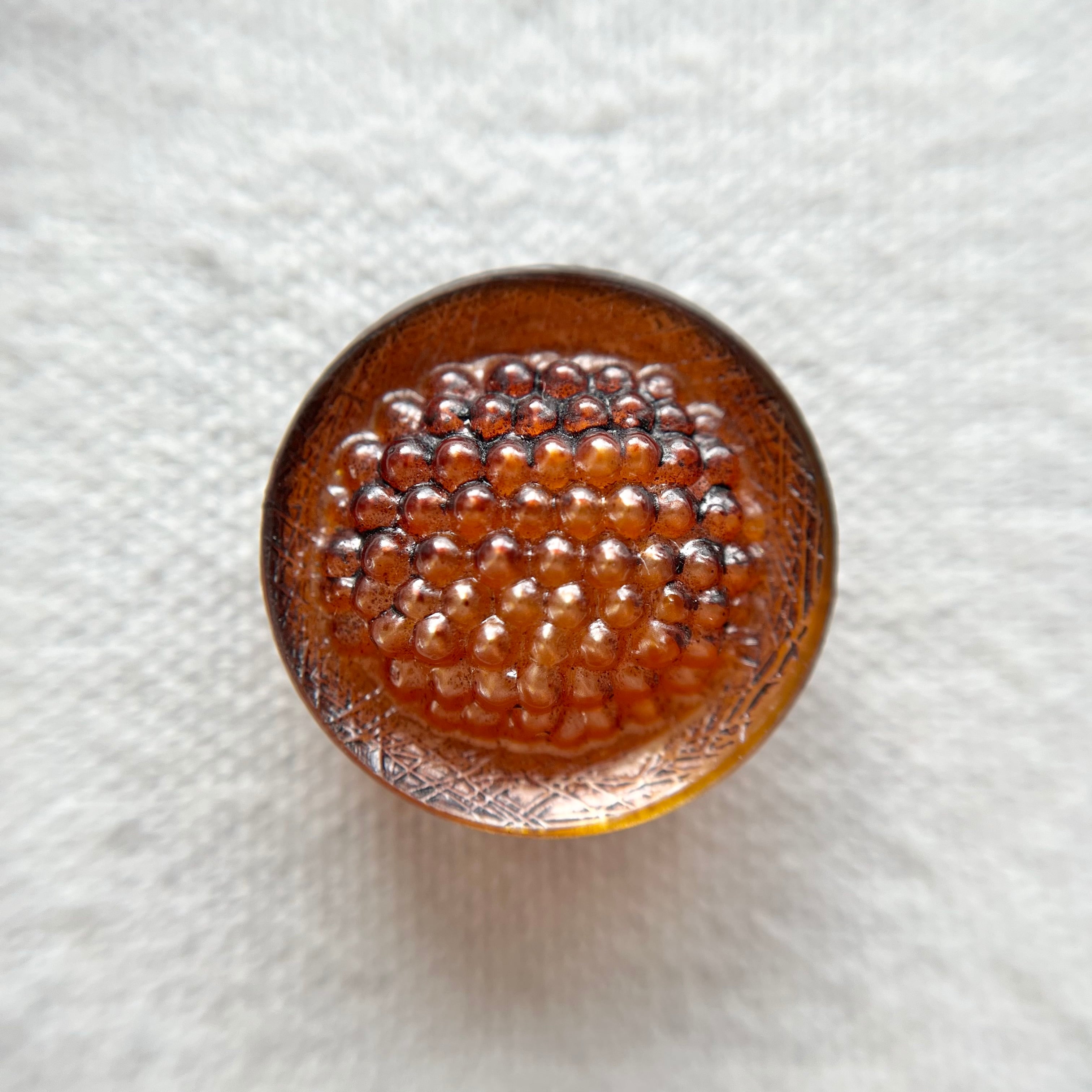 フランス ドットブラウングラデーション 22㎜