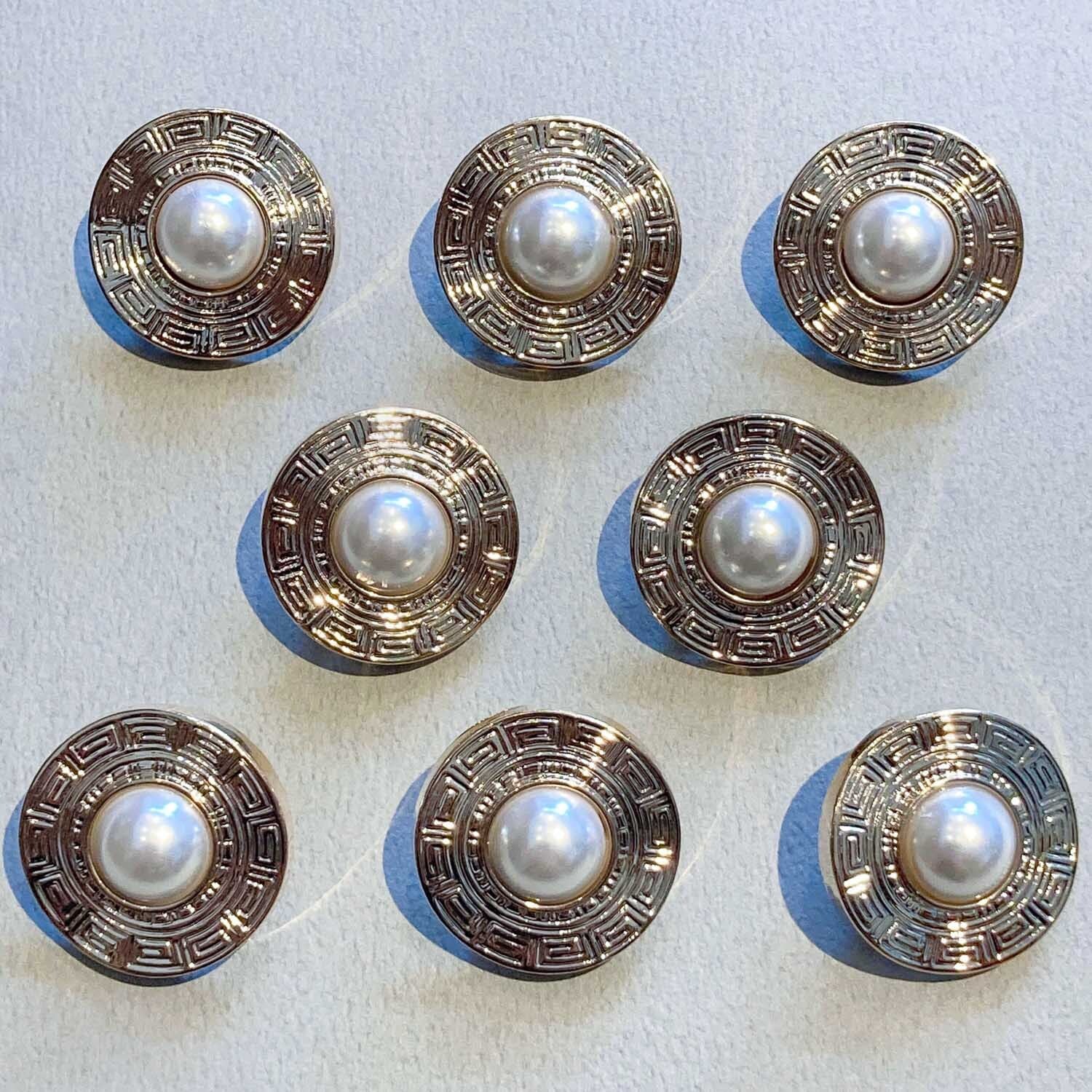 最終入荷〉中華風渦巻き模様パールボタン | Dua-アクセサリーパーツ