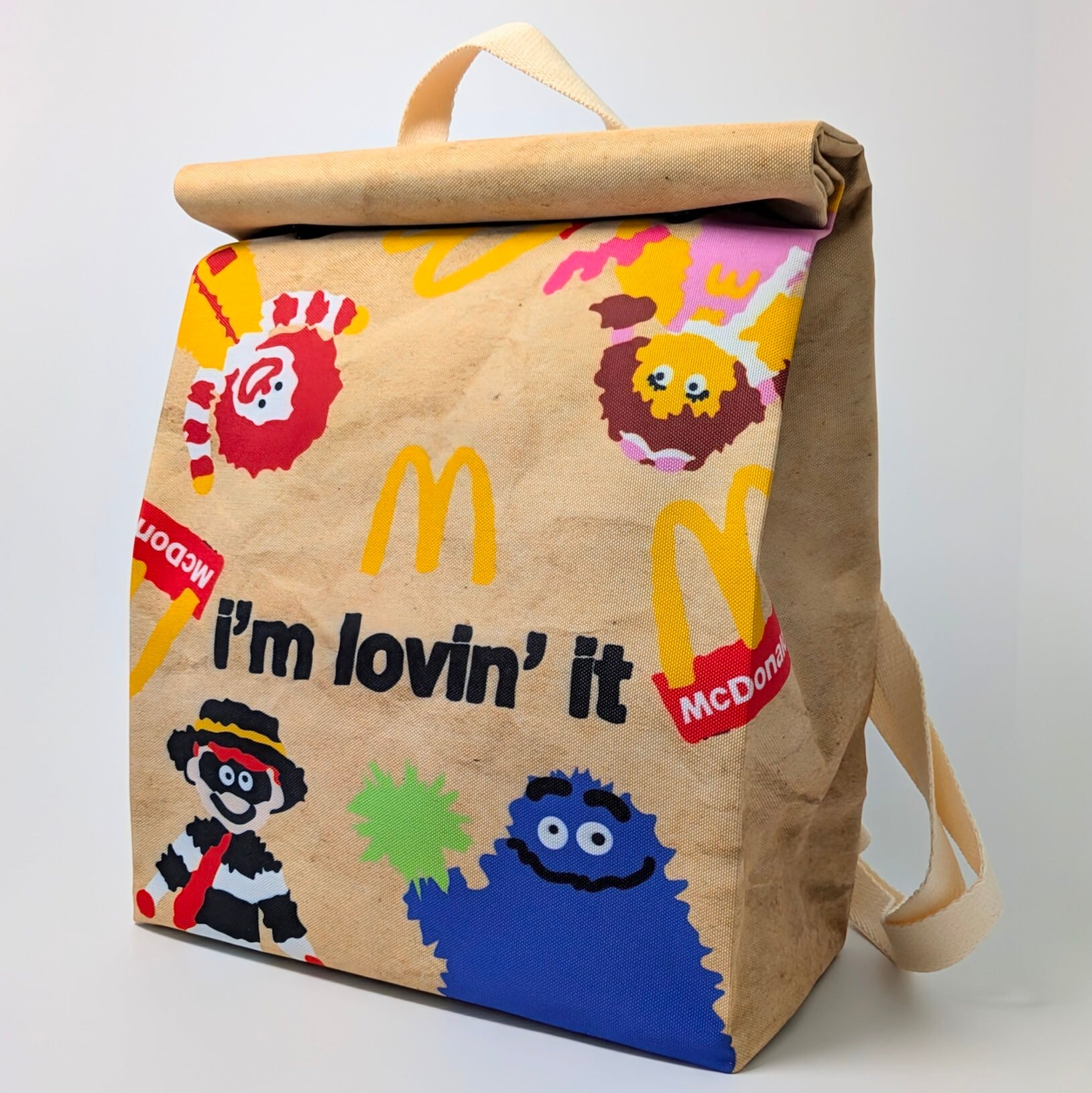 ♧【 マクドナルド （McDonald's） 】『 アニメ 〜I'm lovin' it〜 』マクドナルドフレンズ /  Backpack（バックパック） / リュック / 紙袋風〚アメリカン雑貨 アメトイ〛