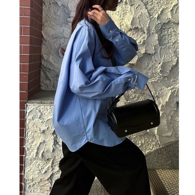 Drop shoulder solid color cotton shirt   G1004