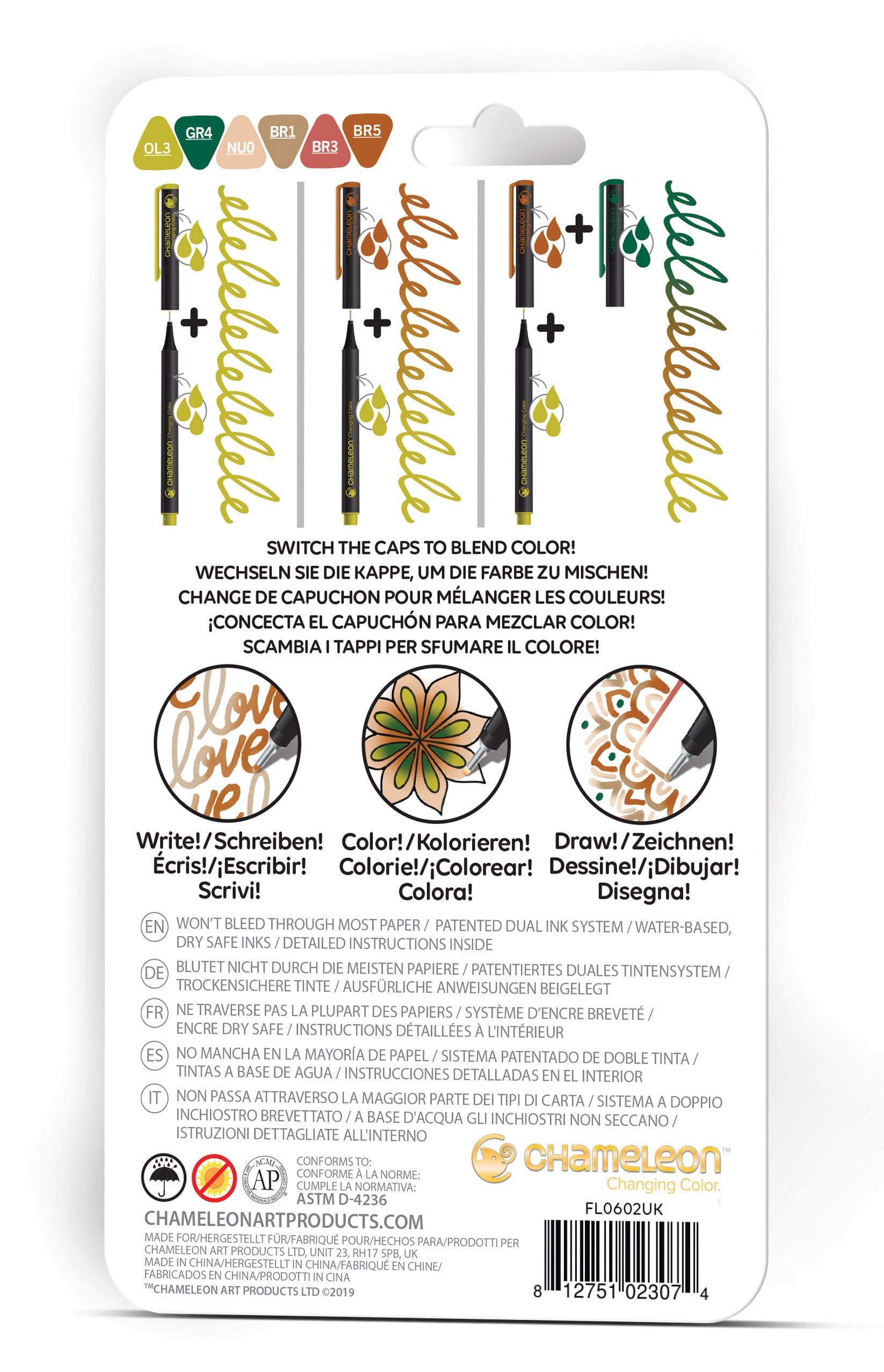 Chameleon Blendwriters 6 pack Nature Colors （カメレオンブレンド