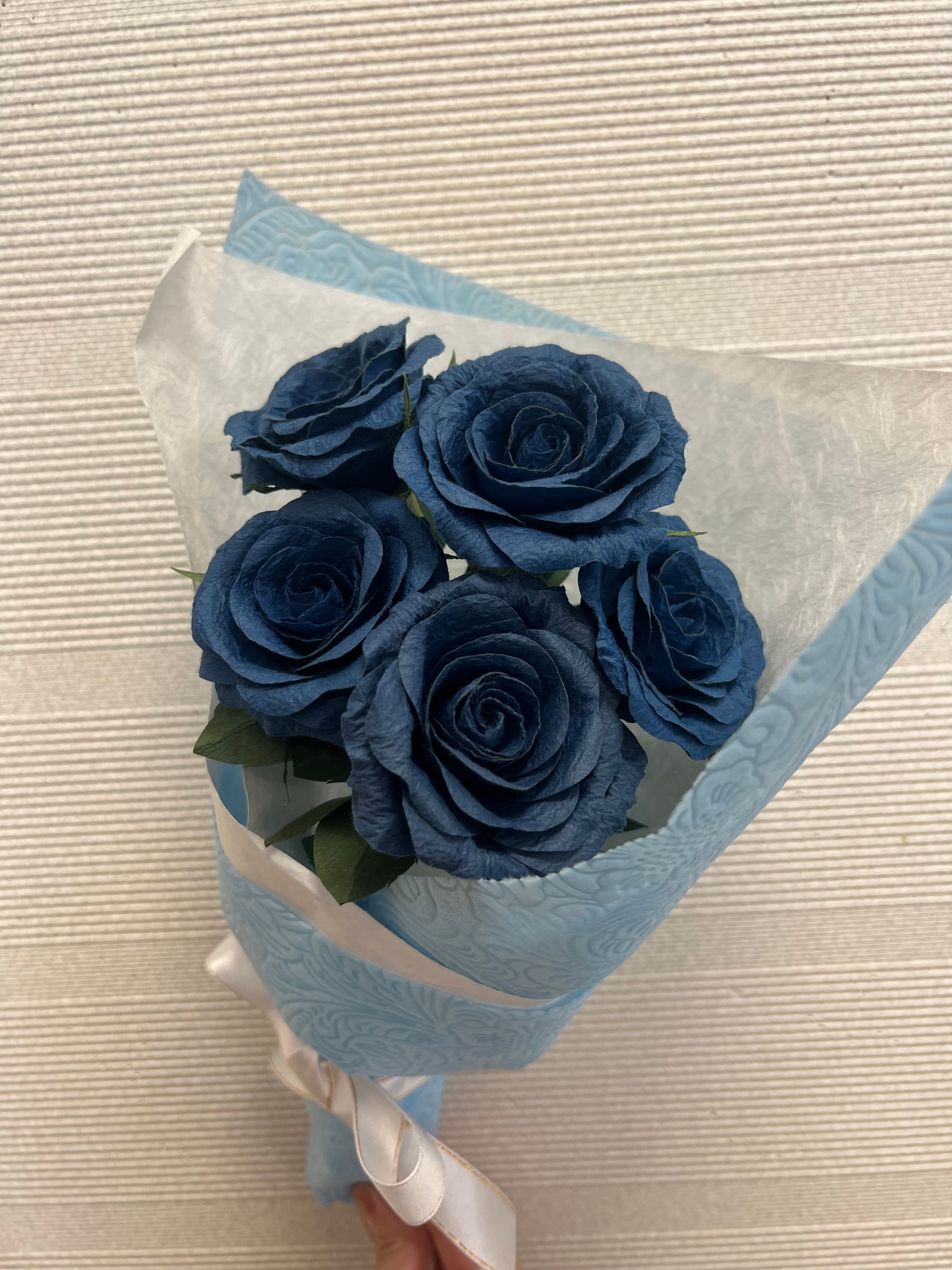 ラメ入りバラ装飾 80個セット（赤・青）造花 デコレーション