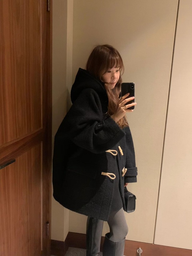 (OUNCE) baby  alpaca hood duffle coat / 2color