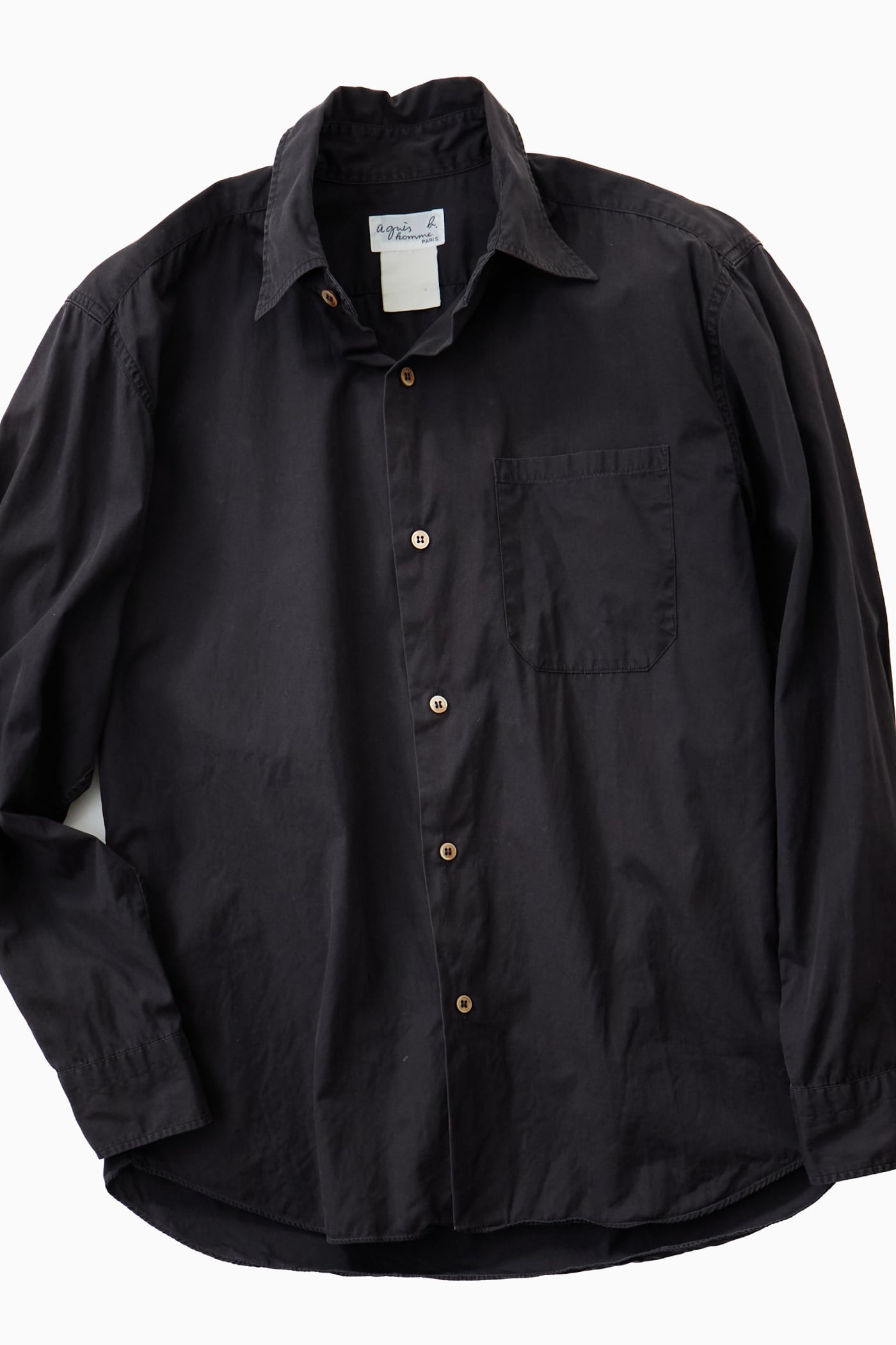 【アニエスベーオム】ドレスシャツ BDシャツ　L〜LL ブラック agnès b. HOMME FADE DRESS SHIRT | Reben｜デザインという文脈が